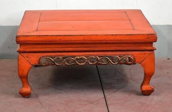Antico-tavolino-cinese-da-lettura-intagli-lacca-arancio