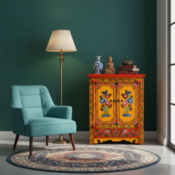 mobiletto-tibetano-interamente-decorato-2-sportelli