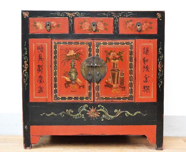 credenza-cinese-pechino-con-decori-floreali