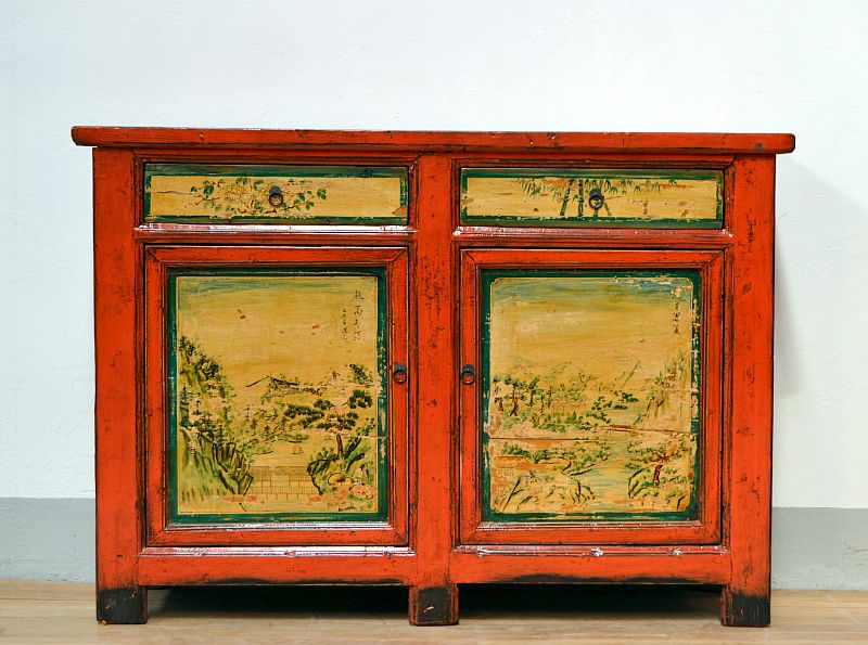 madia mongolia credenza orientale 1920 decorata madia-mongolia-credenza-orientale-1920-decorata